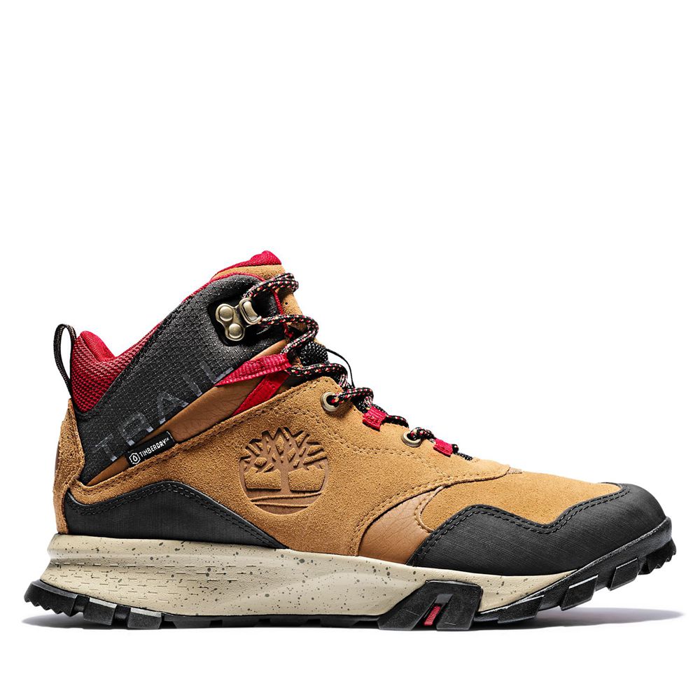 Bocanci De Drumeție Timberland Barbati Maro/Negrii - Garrison Trail Waterproof Mid - Romania - JAXFR